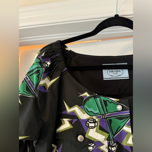 PRADA midi dress black with hearts - Picture 5 of 11